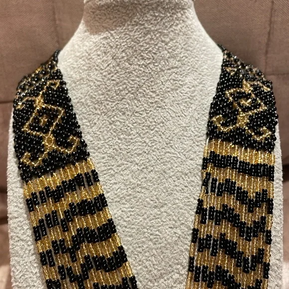 Native American Beaded Necklace 34” - Picture 3 of 10